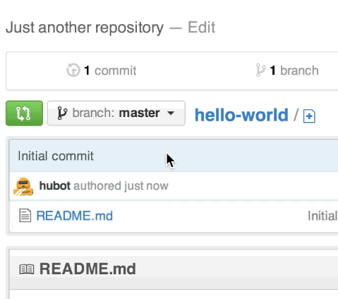 Creating a 'README.md' GIF, by helloChris